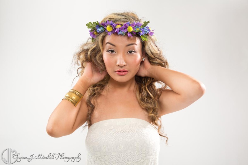 model on white background