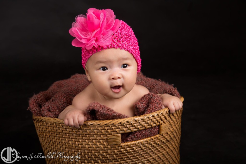 Baby in a Basket Photograph