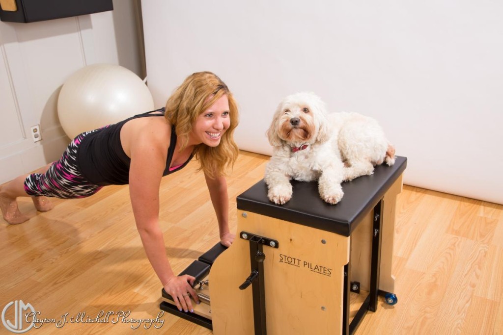 dog at pilates studio