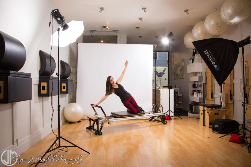 pilates photo shoot behind the scenes