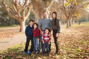 Fall Family Portrait on a path