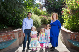 Bright Family Portrait at the Botanical Garden