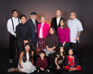 Large Formal Family Group in Studio