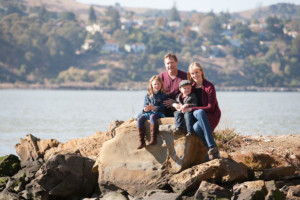 Benicia CA Family portrait on the water