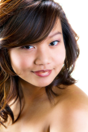 Bright Saturated headshot on white