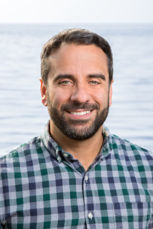 Head shot with SF Bay background