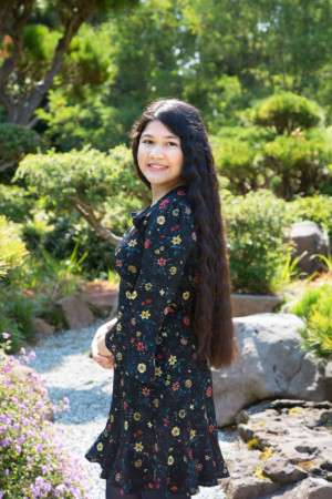 Senior portrait at Hayward Japanese Garden