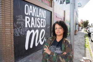 Black woman posing in Oakland