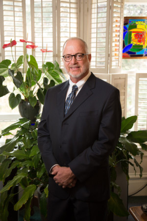 Divorce Lawyer in his office