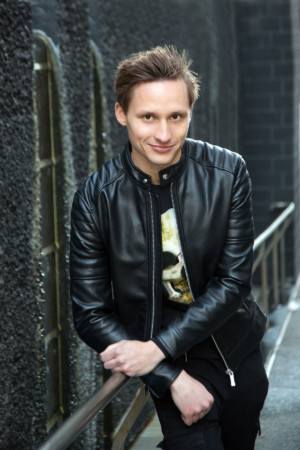 Lifestyle portrait man in leather