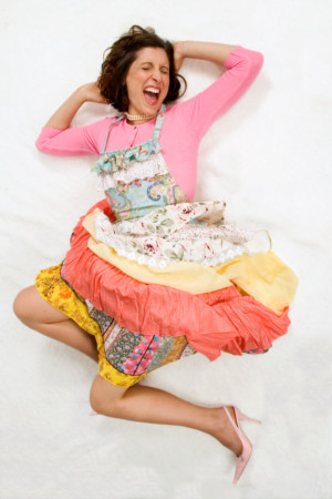 Stylized Fifties Housewife Screaming